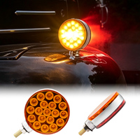 Nouvelle Feu de gabarit latéral LED universel double face à tête plate, rouge ambre, 12V 24V, étanche IP67, pour camion et remorque, clignotant et de dégagement