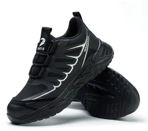 2024 New Manqian, zapatos de seguridad ligeros, cómodos y transpirables, zapatillas deportivas superiores de malla