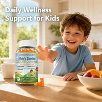 Gummies de Zéolite pour Enfants B12 D3 Probiotiques, Soutien Immunitaire et Digestif, 60 Comprimés, Marque Privée OEM