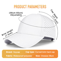 Gorras Personalizadas al por Mayor con Logotipo Bordado en 3D, Malla Transpirable con Corte Láser, Protección UV de Secado Rápido, Gorra de Béisbol Deportiva