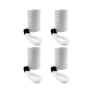 ISURE MARINE 4Pcs Bateau Pare-chocs Ligne Double Tressé Nylon <span class=keywords><strong>Fender</strong></span> Corde 6.5 'X 3/8 "Bateau <span class=keywords><strong>Fender</strong></span> Lines Gonflable Bateau Bouées - Product Image 3