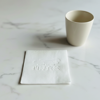Serviette en papier Airlaid 23*23cm 4 plis épaissi 1 plis Serviettes de table de restaurant occidental Hôtel Serviettes de table personnalisées Couleur Sac style