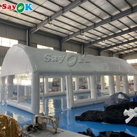 La piscine portative a mené la tente gonflable transparente de dôme de couvertures de piscine de PVC de tente de bulle pour des événements