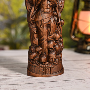 Estatua de la Diosa del Submundo Nórdico Tallada a Mano, Figura Pagana Vikinga de Madera, Decoración Rúnica de Mesa al por Mayor - Product Image 5