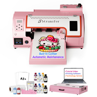 Stampante DTF Rosa Completamente Automatica da 30cm A3 Multifunzione per Stampa su Magliette XP600 per Stampa DTF Facile da Usare
