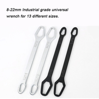 NAIPU Clé à molette multifonctionnelle Clé à cliquet à double embout Outils à main de réparation pour voiture vélo ouvert