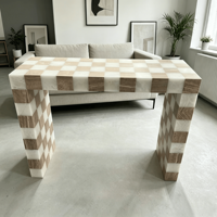 Meubles de salon modernes et luxueux, table console en marbre pour l'entrée, table console étroite en pierre pour le couloir