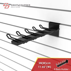 Shop Customize for High Quality Powder Coated Metal 8-<b>Bat</b> Freestanding Slatwall Wall Mount <b>Baseball</b> Softball <b>Bat</b> Display - Product Image 2