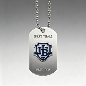 Оптовые высококачественные металлические именные бирки для собак с логотипом, серебряные и золотые заготовки, дизайн из нержавеющей стали - Product Image 5