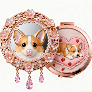 Unbreakable Travel <strong>Mirror</strong> Ultra Portable pink <strong>Dog</strong> Shiny Pocket <strong>Mirror</strong> Wholesale Mini Folding Rosegolden Cosmetic <strong>Mirror</strong> - Product Image 1