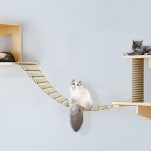 Best-selling Classic Adjustable Wooden Wall Mounted Cat Climbing <b>Frame</b> and Ladder with Eco-Friendly Design for Indoor Cats - Product Image 6