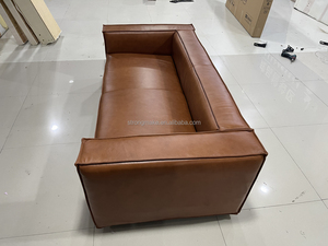 Muebles de Salón, Sofá Chesterfield Clásico de 3 Plazas en Tela y Cuero Sintético para el Hogar - Product Image 6