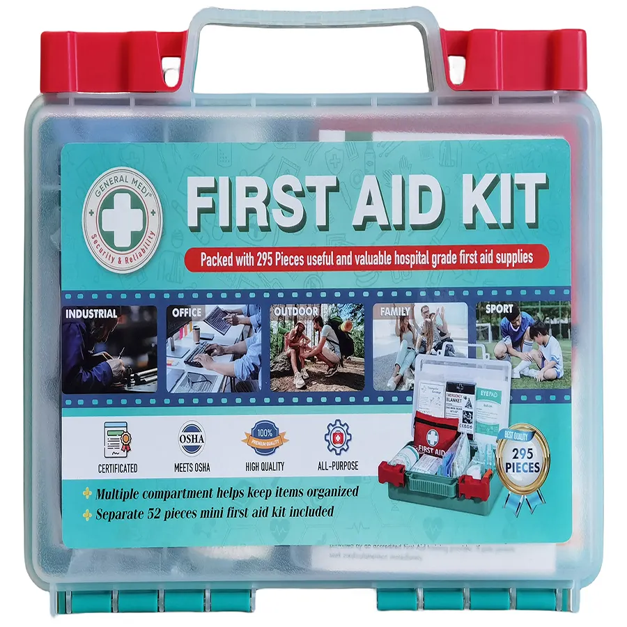 Caixa Dura Kit de Primeiros Socorros OSHA Kit de Emergência de Primeiros Socorros para Veículo de Viagem Outdoor Camping Aid Kit