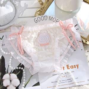 กางเกงในผู้หญิงไซส์ใหญ่ ดีไซน์น่ารัก โบว์สวยงาม ระบายอากาศได้ดี น้ำหนัก 100 กก. ยี่ห้อ Dalian Half Awakening Mary สไตล์ญี่ปุ่น เซ็กซี่บริสุทธิ์ - Product Image 4