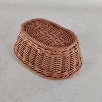 Panier en rotin plastique lavable de haute qualité pour la vente en gros, idéal pour l'affichage de légumes, fruits et produits de boulangerie