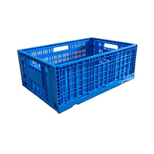 Plastic Crates Crate Stacking Fruit Plastic Crate 60*40*23cm Plastic Crates Stackable Collapsible Folding Crate Moving Crate Stacking Fruit Vegetable Baskets