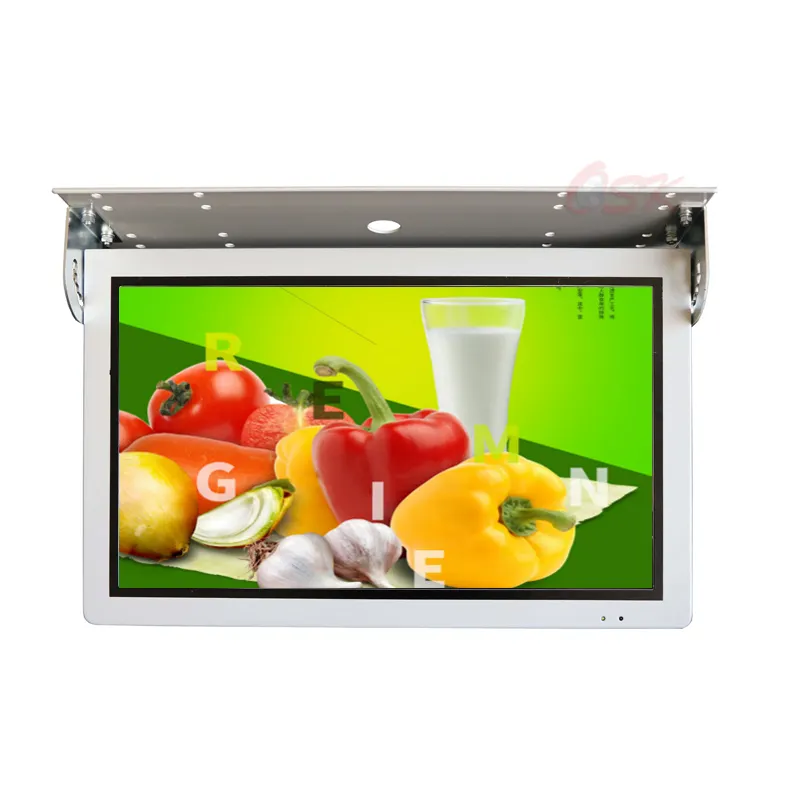 OSK QZ-2154 21.5 Inch flip down Android big bus digital signage screen 4G car lcd monitor on roof bus lcd monitor