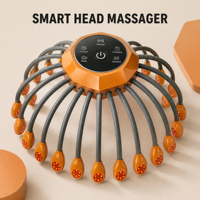 Masseur de tête portable Ysabel Smart Multi Massage Heads, vibrations haute fréquence, thérapie par lumière infrarouge rouge, soulagement de la fatigue