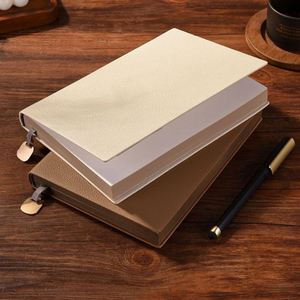 Carnet de notes professionnel personnalisé A5 B5 en cuir PU, reliure cousue, haute qualité, 100 pages intérieures imprimées, couverture souple texture litchi - Product Image 4