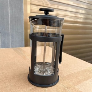 Cafetière à piston en verre résistant à la chaleur de 600 ml avec filtre en acier inoxydable, cadre noir durable, poignée - Product Image 5