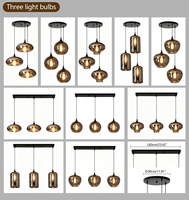 Lámpara Colgante Moderna de Cristal Negro con 3 Cabezas, Lámpara de Araña en Clúster, Luz Blanca Cálida, Lujosa, para Comedor, Restaurante, Cocina