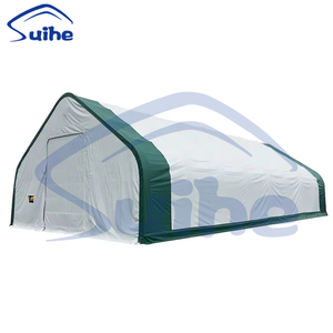 Dôme de toit arqué Abri de garage de <span class=keywords><strong>voiture</strong></span> portable Abri de stockage de bâtiment à <span class=keywords><strong>double</strong></span> treillis - Product Image 2