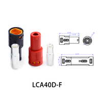Connecteur DC pour batterie au lithium Amass LCA40D LCA50D LCA60 PB mâle femelle en cuivre plaqué argent, sertissage de fil, courant élevé 80A