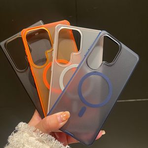 Funda Translúcida con Atracción Magnética y Acabado Esmerilado Antideslizante para Samsung S23 S24 S25 S26 Ultra A17 A36 A56 - Product Image 1