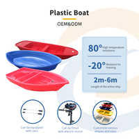 Dingtang Offre Spéciale professionnel prix inférieur bateau en plastique Roto moulage bateau ponton en plastique