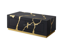 Sepia table basse ronde en miroir avec acier inoxydable en 3 pièces pour salon