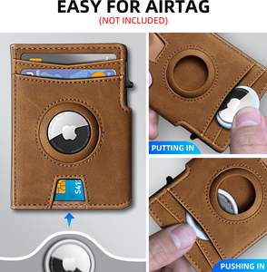 Superventa Cartera Emergente de Aluminio para Hombre con Clip para Billetes, Bloqueo RFID, Cuero de PU y Localizador AirTag - Product Image 4