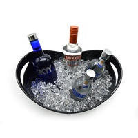 Seau à glace lumineux 3,5 L pour bar, club, fête, alcool, avec lumières LED