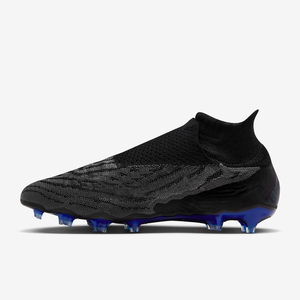 Breathable Knit Laceless Soccer <b>Boots</b>, White Cyan Mix Color Pink Stud Firm Ground Training Football Shoes - Product Image 3