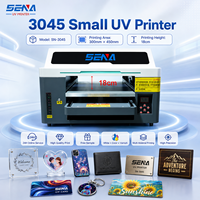 Impresora UV Pequeña 3045, Impresora Plana de Inyección de Tinta UV, Máquina de Impresión UV con Cámara CCD para Fundas de Teléfono, Cuero, Plástico, Tarjetas, Insignias