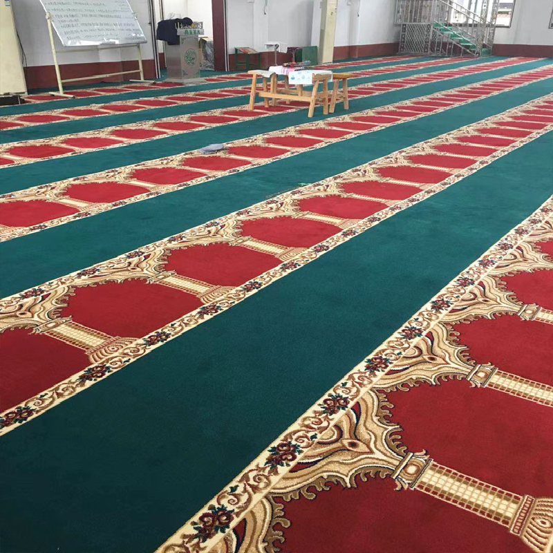 Prayer Carpet Printed nylon Muslim Wall to Wall Mosque Floor Custom Carpets