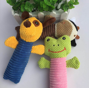 Yeşil kurbağa peluş köpek dayanıklı köpek çiğnemek oyuncak Bite dayanıklı mısır yün Pet oyuncaklar gıcırtılı köpek oyuncaklar - Product Image 6