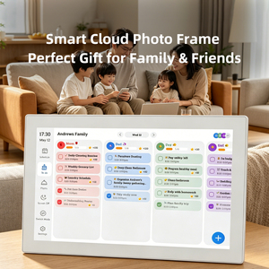 Cadre <span class=keywords><strong>photo</strong></span> numérique WiFi 15 pouces, partage instantané des photos via l'application, synchronisation cloud, <span class=keywords><strong>album</strong></span> électronique intelligent - Product Image 1