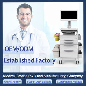 आधुनिक औद्योगिक डिजाइन अस्पताल कार्ट मूक पहियों मेडिकल कंप्यूटिंग ट्रॉली के साथ मॉनिटर माउंट एल्यूमीनियम एब्स धातु - Product Image 3