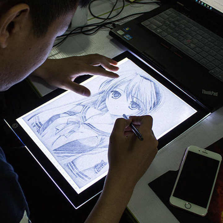 A3 LED Light Pad Animation LED Copying Board Dimmable Light up Tracing ...