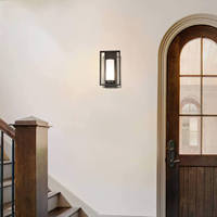 Applique Murale LED d'Intérieur Vintage en Fer Bronze Foncé pour Escalier, Couloir d'Hôtel, Salle de Bains, Appliques Murales pour la Maison