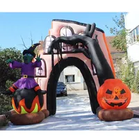 Opblaasbare Halloween Boog Voor Decoratie Halloween Ghost Pompoen Opblaasbare Poort Welkom Arch Archway