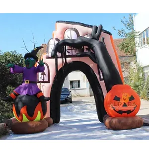 Inflatable हेलोवीन सजावट हैलोवीन के भूत के लिए कट्टर कद्दू inflatable तोरण गेट कट्टर आपका स्वागत है
