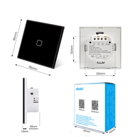 SIXWGH 1/2/3/4 Gang maison mur tactile interrupteurs de lumière panneau de verre sans ligne naturelle 10A 300W interrupteur de commande pour fil sous tension unique