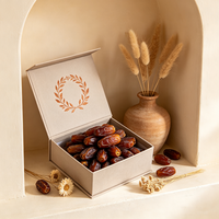 Boîte rigide en forme de coquille, matériaux durables, boîtes à dattes Medjool pour emballages cadeaux artisanaux haut de gamme