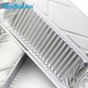 Eco-friendly Household Rectangular Food Grade Aluminum <strong>Foil</strong> <strong>Container</strong> 83160 Packaging 8011 3003 Godfoil Pulp Moulding Accept ISO - Product Image 6