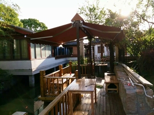 OEM大型屋外格納式オーニングテント、屋外窓用キャノピー、フルカセット電動式パティオダブルオープンオーニング - Product Image 4