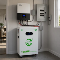 Batterie de stockage d'énergie LiFePO4 MVVTON 51.2V 200Ah 10.24kWh sur roues avec WiFi et Bluetooth pour système solaire domestique