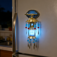 Aimant de réfrigérateur populaire de style chinois, lanterne bleue, un souvenir de voyage parfait et une décoration élégante pour la maison