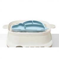 Ensemble d'alimentation pour bébé OEM/ODM, dinosaures, assiette à ventouse, bol, cuillère, fourchette, 5 pièces, 0-12 mois, pour tout-petits, enfants, facile à nettoyer