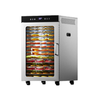 24 Lagen Fruit Droogmachine Gedroogde Fruit Machine Roestvrij Staal Biltong Beef Jerky Fruit Voedsel Dehydrators Machine